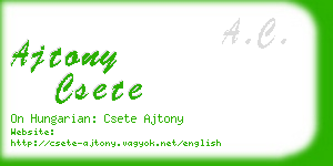 ajtony csete business card